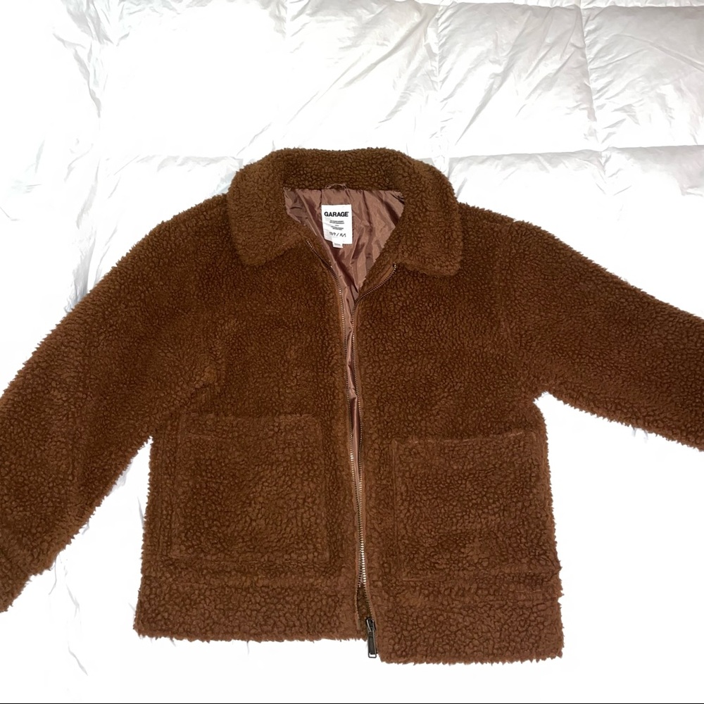 Brown Garage Teddy Coat Small